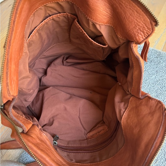 NWOT Marta Ponti Chic Woven Leather Shoulder Bag in Rich Brown - Picture 5 of 5